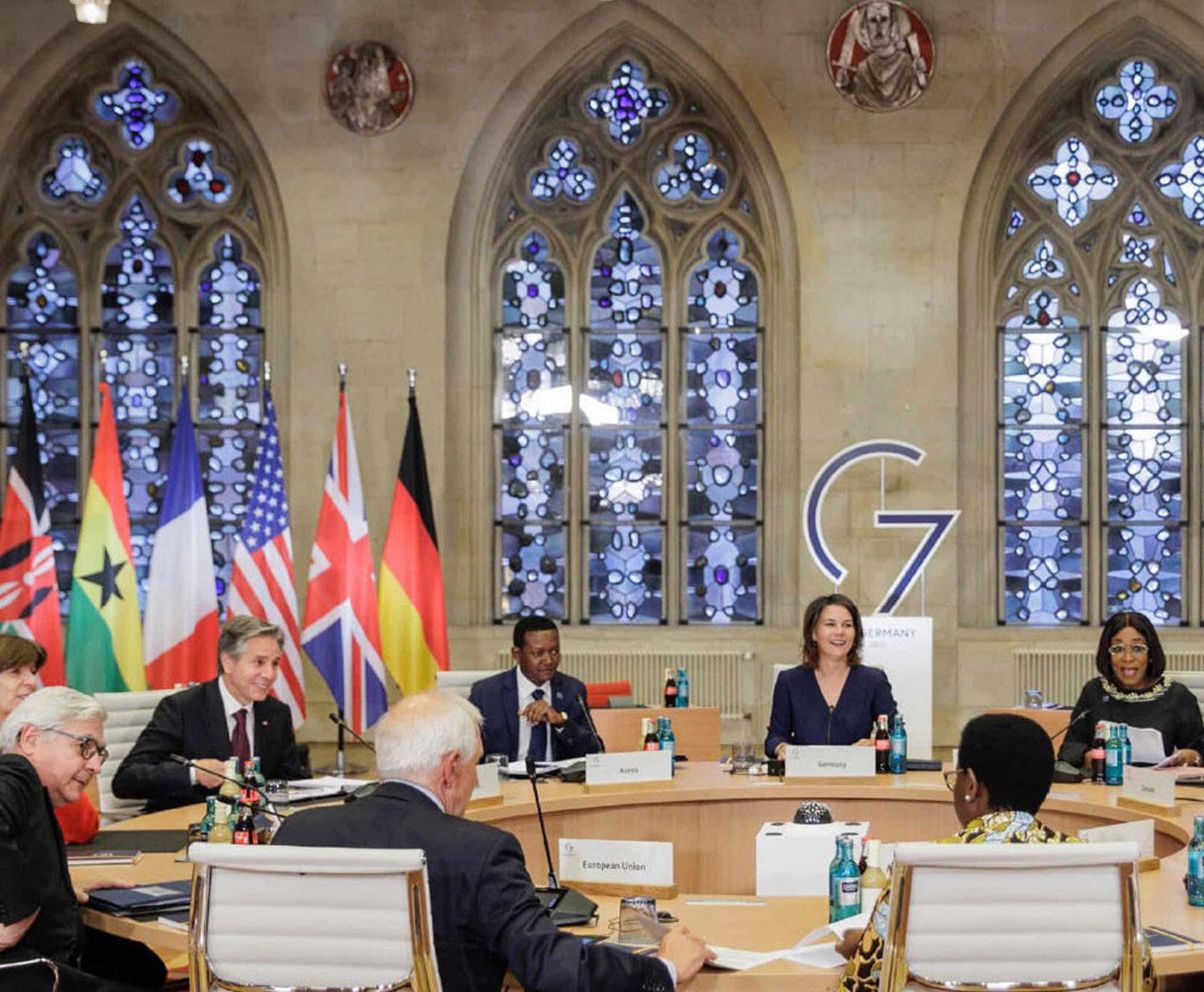 Pressefoto des G7-Treffens in Münster